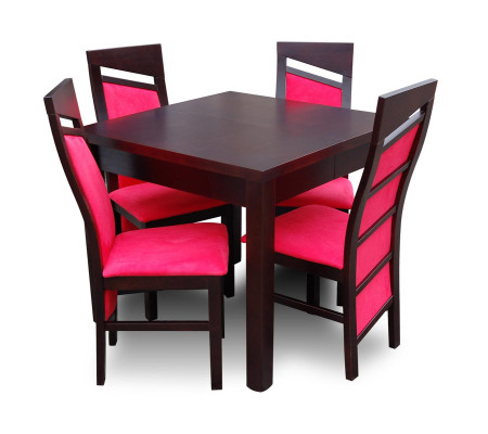 Lehnstühle Design Ess Tisch + 4 Stühle Set Garnitur Zimmer Gruppe 5 tlg. Tische