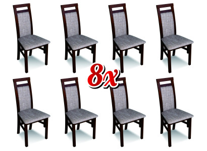 Esszimmer Stühle Textil Gruppe Garnitur Holz Set 8x Stuhl Set Sessel Garnitur