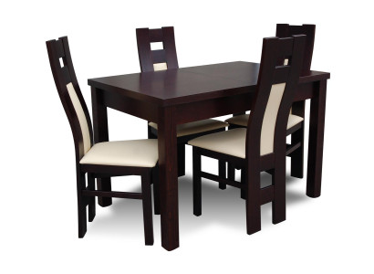 Klassische Esszimmer Garnitur Set Modern Tisch 4x Stühle Stuhl neu 5tlg. 70x120