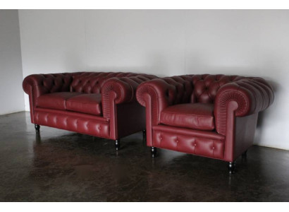 Chesterfield Couch Polster 2+1 Sitzer Polstermöbel Sofagarnitur Couchen Sofas