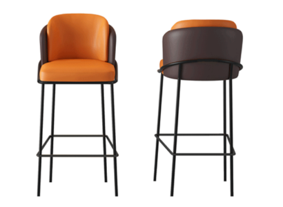Zweifarbiger Barstuhl Designer 1-Sitzer Moderne Lehnstühle Lounge Möbel