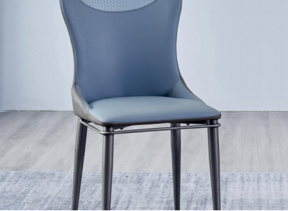 Blauer Esszimmerstuhl Ohne Arhmlehnen Holzstühle Designer Lederstühle