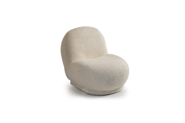 Sessel Cocktailsessel Moderne Weiß Polster Stoff Sitzer Einsitzer