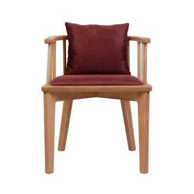 Brauner Esszimmer Stuhl Design Holzstuhl Einsitzer Polster 1-Sitzer