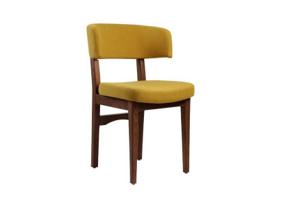 Gelb-Brauner Esszimmer Stuhl Designer Lehnstuhl Wohnzimmer 1-Sitzer Neu