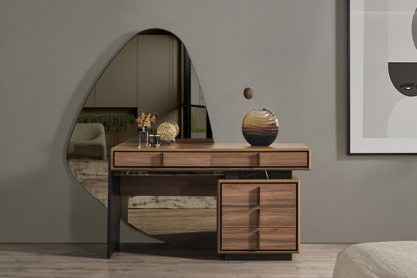 Schlafzimmer Bett 2x Nachttisch Design Komplett Set Betten braun 5tlg