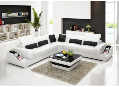 Ledersofa Couch Wohnlandschaft Ecksofa Eck Garnitur Modern Sofa Design