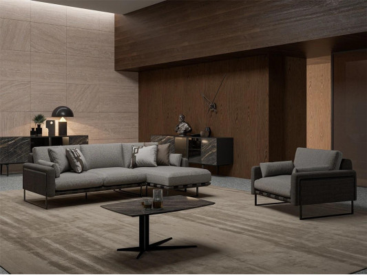 Wohnzimmer Designer Ecksofa L-Form Sessel Luxus Couchtisch Einrichtung