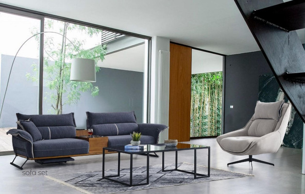 Drehbarer Sessel Luxus Ohrensessel Loft Möbel Design Stuhl Einsitzer Sofa Couch