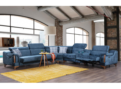 Luxus Textil Ecksofa L Form Stoff Modern Couch Wohnzimmer Design Möbel