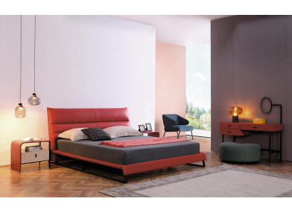 Bett Polster Design Luxus Deko Doppel Hotel Betten Schlaf Zimmer Leder