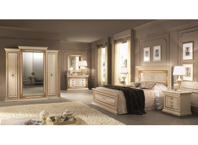 Schlafzimmer Italienische Möbel Set Luxus 6tlg. Bett Betten Schrank Kommode Neu
