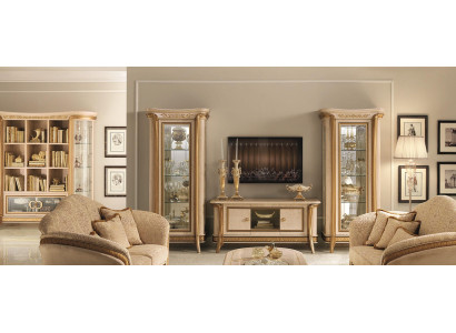 Design Wohnwand Sideboard 2x Schrank Lowboard rtv Anrichte 3 tlg. Set Vitrine
