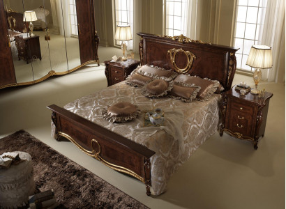 Bett 2x Nachttisch 3 tlg Schlafzimmer Set Design Modern Luxus Klassische Möbel