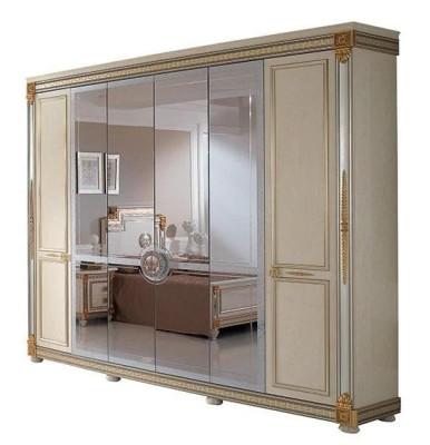 Klassische Schränke Schrank Schrankwand Kleiderschrank 6 Türen Holz Neu Möbel