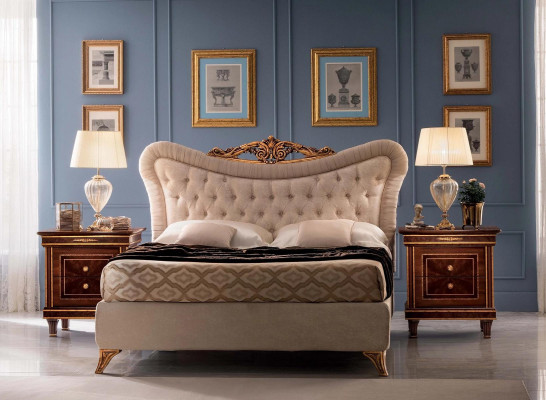 Betten Chesterfield Design Doppelbett Möbel Polster Textil Beige 180x200 Bett