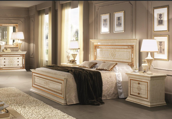 Bett Polster Design Luxus Doppel Betten Hotel Holz Schlaf Zimmer arredoclassic