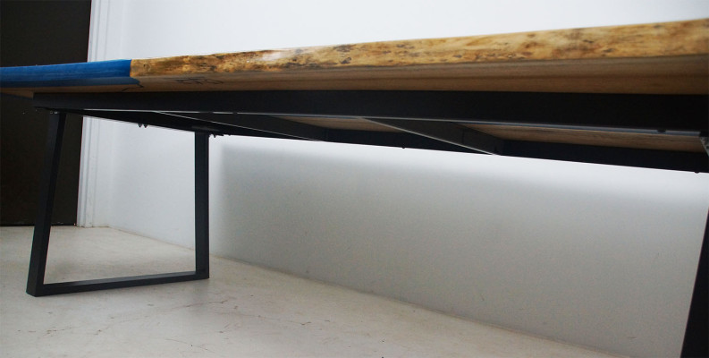 Esstisch River Table Echtes Holz Flusstisch Epoxidharz 260x100 Massive