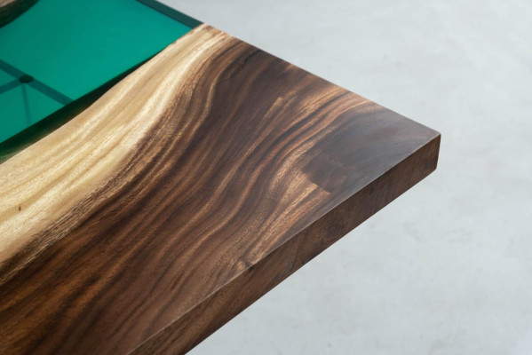 Epoxidharz Esstisch River Table Echtes Holz Massiv Tische 220x90