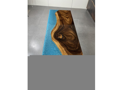 Epoxid harz esstisch echtes deko holz massive möbel wasserfall epoxy tisch