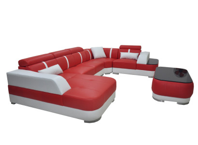 Design Eck Couch Sitz Leder Polster Ecke Garnitur Wohnlandschaft Sofas Neu Sofa