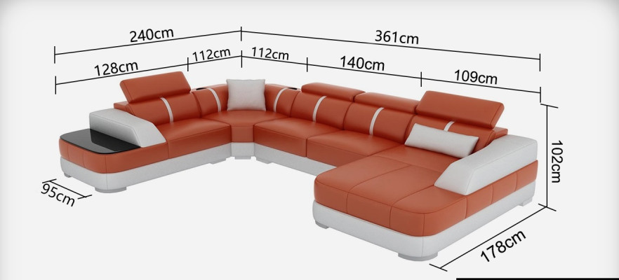 Design Eck Couch Sitz Leder Polster Ecke Garnitur Wohnlandschaft Sofas Neu Sofa