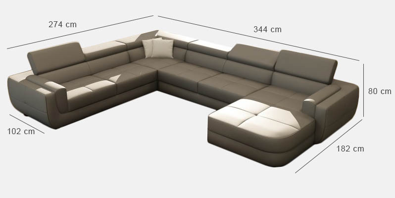 Designer Wohnlandschaft Eckcouch +USB Sofa Polster Ledersofa Sofas Neu Schwarz
