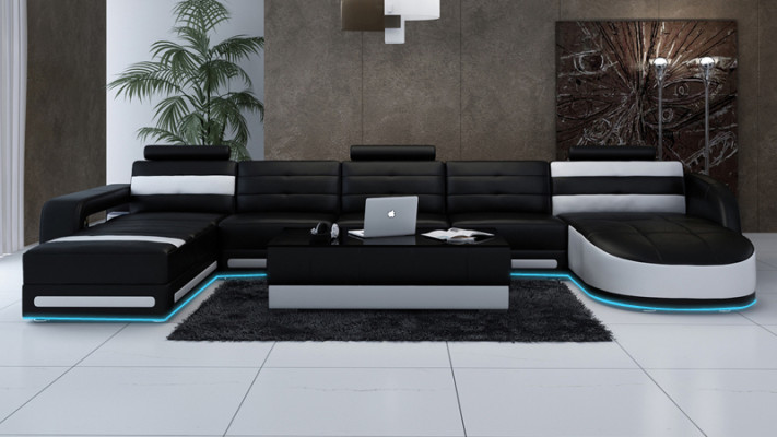 Ecksofa mit ergonomischer Rückenlehne und bequemen Armlehnen