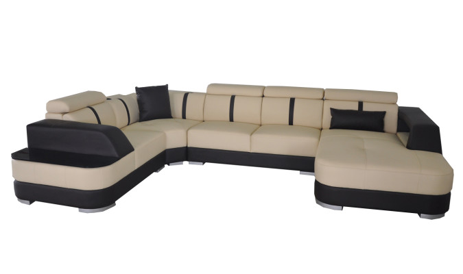 Eck Sofa Couch Polster Ecke Garnitur Leder Sofa Couchen Wohnlandschaft U Form
