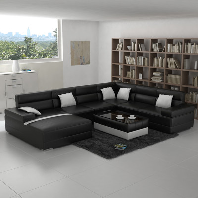 Ledersofa Couch Wohnlandschaft Ecksofa Eck Garnitur Design Modern Sofa F3016 neu