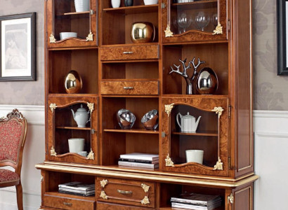 Bücher Regal braun Vitrinen Schrank Bücherschrank Vitrine Bücherregal Regale Neu