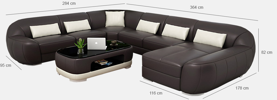 Modernes Ledersofa Ecksofa Wohnlandschaft Sitz Polster Couch Garnitur Neu FEo