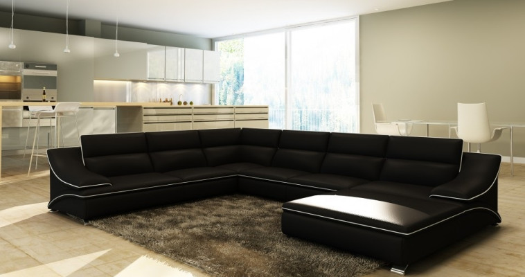 Ledersofa Couch Sofagarnitur Neu 3+2+1 Sitzer Garnitur Design Modern Sofa