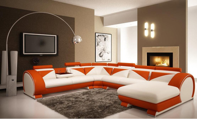 Wohnlandschaft Ecksofa Sofa Couch Polster Garnitur Ledersofa Neu Vigo U Form Max