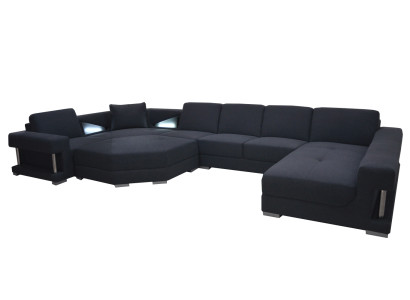 Eck Sofa Couch Polster Ecke Wohn Zimmer Landschaft Designer CouchenTextil A1131-
