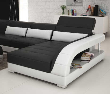 Ledersofa Couch Wohnlandschaft Ecksofa Eck Garnitur Design Modern Sofa