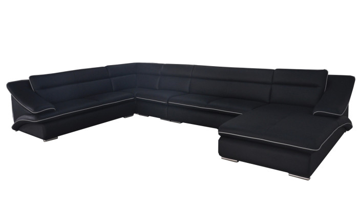 Eck Sofa Leder Couch Eck Garnitur Ecke Landschaft U Form Polster Neu