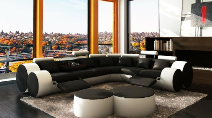 Designer ledersofa mit usb sofa ledercouch ecksofa wohnlandschaft maßanfertigung