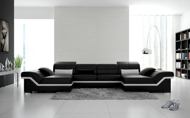 xxl Ledersofa mit USB Ecksofa Wohnlandschaft Big Couch Ledergarnitur Polster Neu