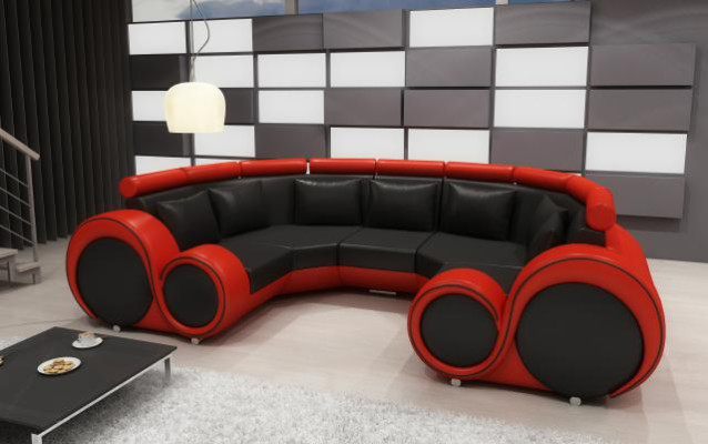 XXL Wohnlandschaft Design Polster Garnitur Ecksofa mit USB Big Sofa Neu Couch