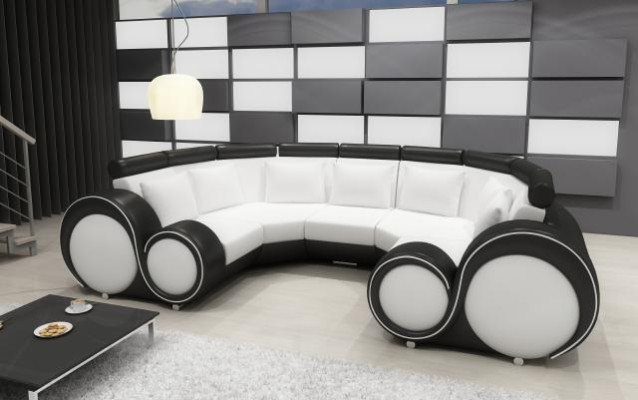 XXL Wohnlandschaft Design Polster Garnitur Ecksofa mit USB Big Sofa Neu Couch