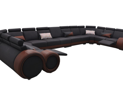 XXL Couch Big Ecksofa Leder Eckgarnitur Ecke Landschaft Polster Wohn U Form +USB