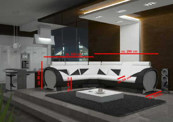 ECKSOFA ECKCOUCH DESIGN *FARBWAHL* SOFA +USB,LEDER LEDERSOFA LEDERGARNITUR