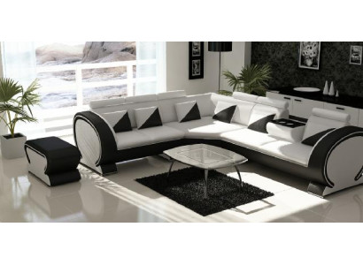 Designer Ecksofa +USB Sofa Polster Garnitur Lounge Sofas Couchen Wohnlandschaft