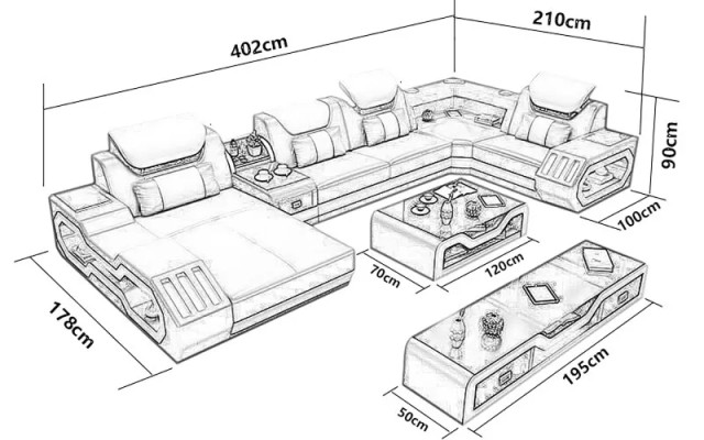 Design Eckgarnitur Ecksofa Sofa Couch Sofas Couchen Tisch 2tlg. Wohnlandschaft