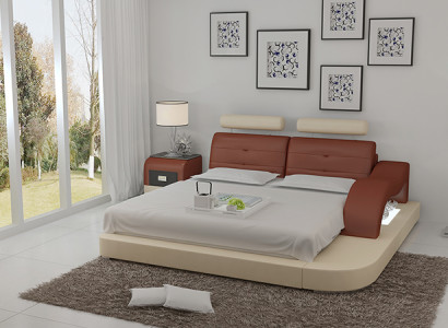 Wasserbett Hotel Doppel Bett Betten Komplett Lederbett Polsterbett Wasser LB8802