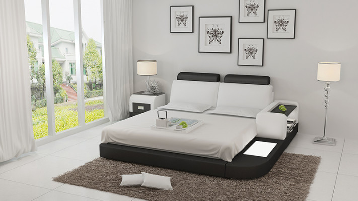 Wasserbett Hotel Doppel Bett Betten Komplett Lederbett Polsterbett Wasser LB8804