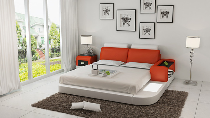 Wasserbett Hotel Doppel Bett Betten Komplett Lederbett Polsterbett Wasser LB8804