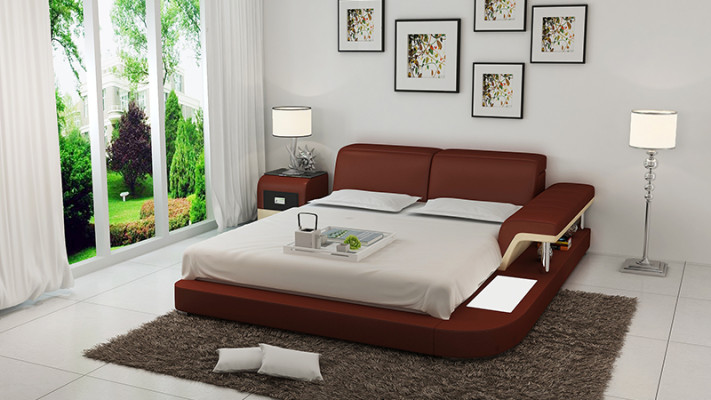 Wasserbett Hotel Doppel Bett Betten Komplett Lederbett Polsterbett Wasser