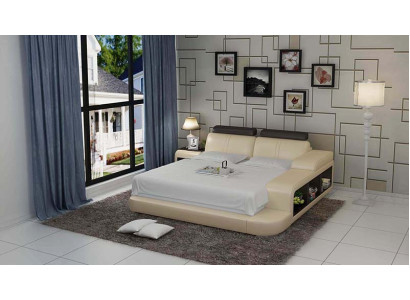 Wasserbett Hotel Doppel Bett Betten Komplett Lederbett Polsterbett Wasser LB8810